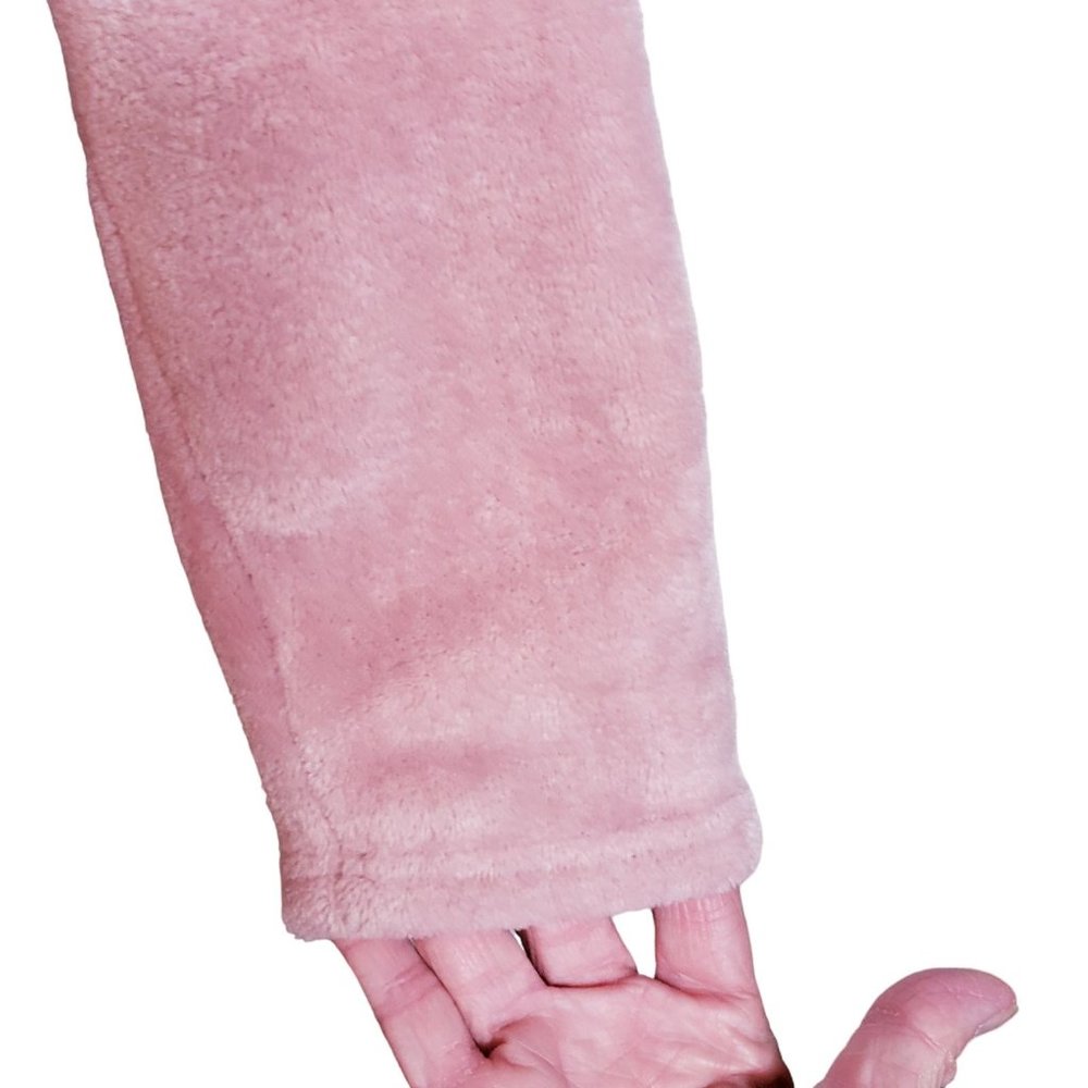 Champion Womens Sweatshirt Small Blush Pink Fleece Fuzzy Mock Neck Pullover - Picture 7 of 11